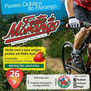 Passeio Ciclístico do Morango aquece Pedra Azul neste domingo 1 passeio ciclistico do morango