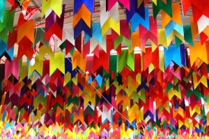 Escola Zuleima Fortes Faria prepara arraiá aberto a comunidade 1 bandeirinhas de festa junina