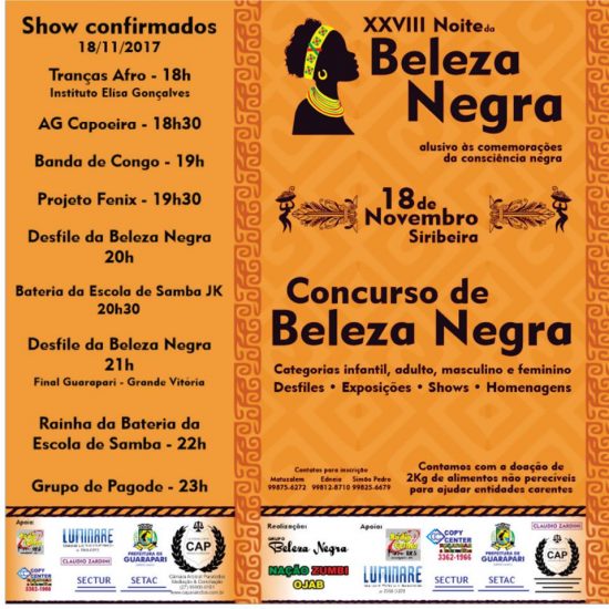22448131 1234669059970893 5829080605175220283 n 1 - Noite da Beleza Negra leva cultura afro para Guarapari neste sábado (18)