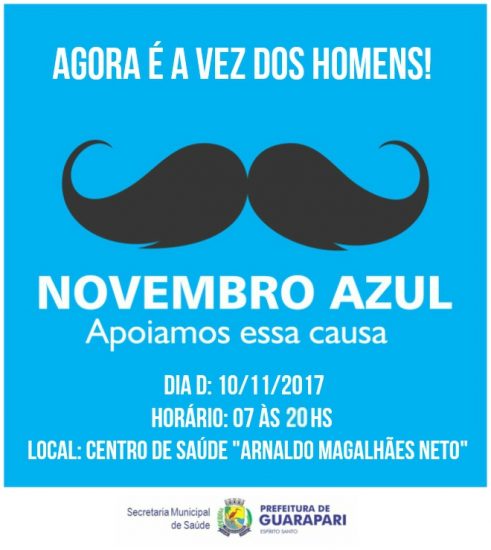 WhatsApp Image 2017 10 30 at 21.35.51 - Prefeitura de Guarapari convoca a população para o Novembro Azul