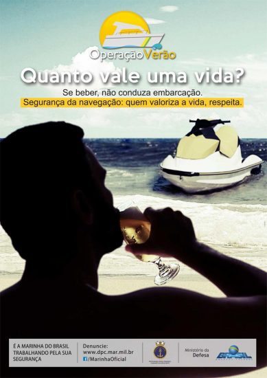 Bebidas alcoólicas - “Travessia Segura”: Campanha da Marinha do Brasil por um Verão seguro