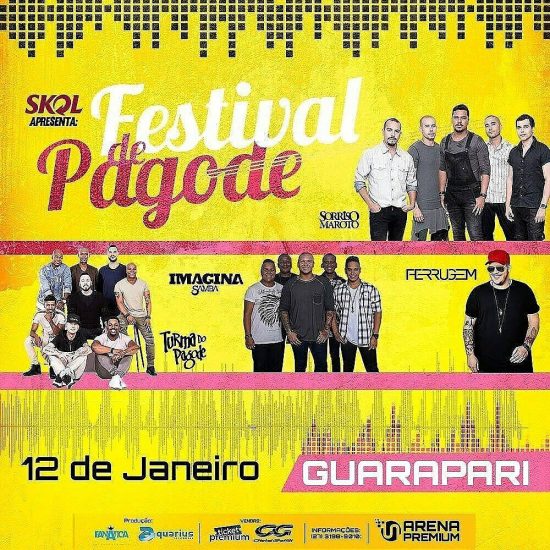 Grandes nomes do pagode cantam sucessos nesta sexta (12) em Guarapari 1 festivsl de pagode
