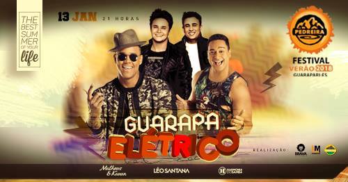 ‘Guarapa Elétrico’ traz a energia baiana e dupla sertaneja nacional neste sábado (13) 1 guarapa eletrico
