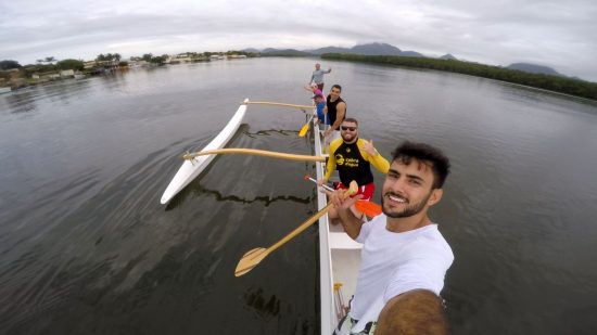 IMG 20180206 WA0019 - Fim de semana de canoas havaianas no mar de Guarapari