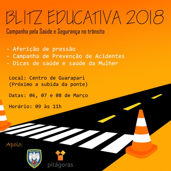 Polícia Militar e universitários realizam Blitz Educativa 1 blitz