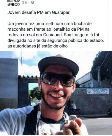 preso1 - Jovem que desafiou a PM de Guarapari é preso na Praia do Morro