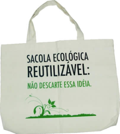 sacola ecologica - Guarapari mais verde! Sacola ecológica.
