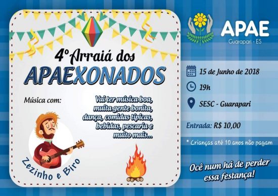 Apaexonados - 4º Arraiá dos APAExonados: diversão e solidariedade em Guarapari