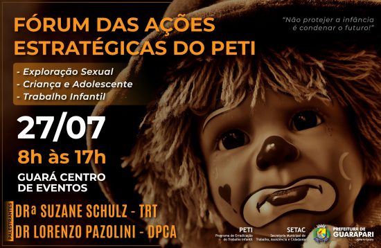 forum peti 1 - Evento debate trabalho infantil em Guarapari