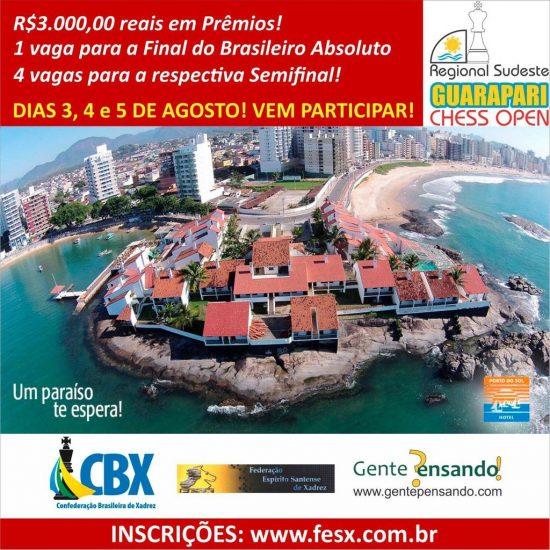 xadrez - Guarapari receberá torneio nacional de xadrez