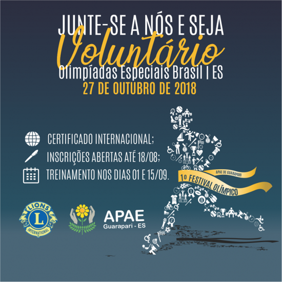 Apae Guarapari convoca voluntários para as Olimpíadas Especiais do Brasil 1 OlimpiadasApae2