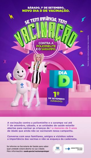 Imunização contra poliomielite e sarampo terá mais um dia D em Guarapari 2 xuxa