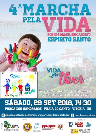 "Vida sim, aborto não", ES realiza a 4ª Marcha pela vida 1 marchavida