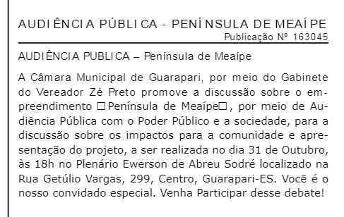 audiência Península