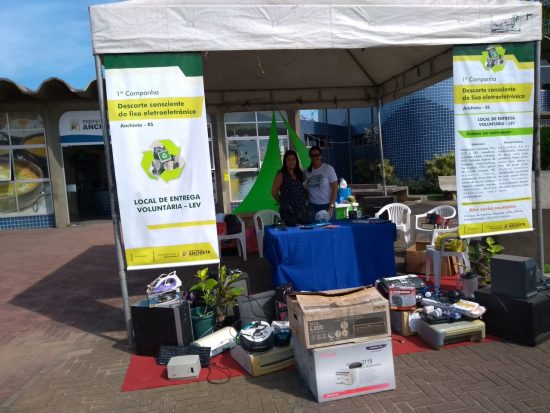 descarte lixo eletroeletrônico Anchieta - 2ª Campanha para recolhimento de lixo eletroeletrônico em Anchieta segue até dia 08