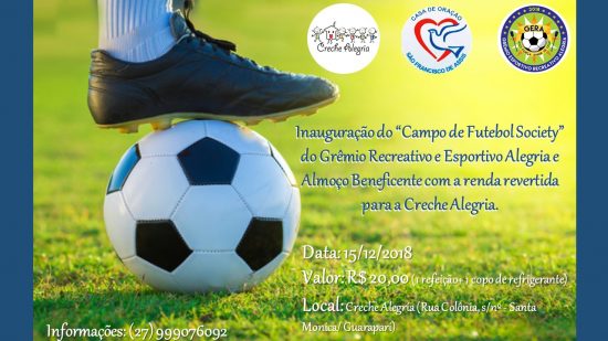 CONVITE inaguração 2 - Campo de futebol será inaugurado em prol da Creche Alegria em Guarapari