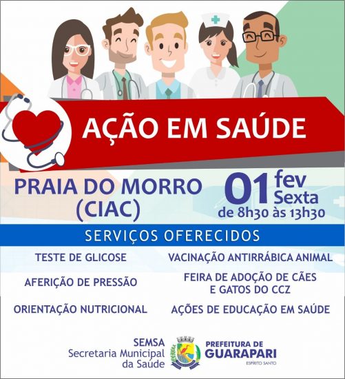Sexta-feira (01) em Guarapari conta com serviços de saúde gratuitos na Praia do Morro