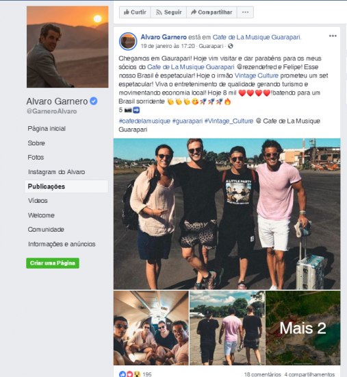 Empresário brasileiro marca presença em franquia montada em Guarapari 2 print Alvaro Garnero