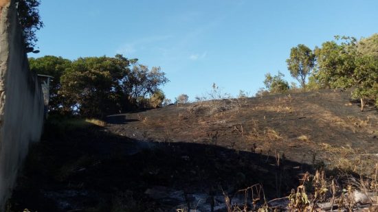 Fogo em vegetação assusta moradores em Guarapari
