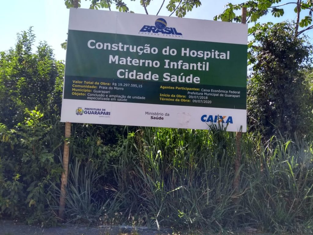 De acordo com a prefeitura, obras do hospital de Guarapari devem ser reiniciadas até 18 de março