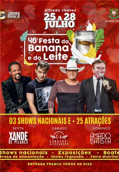 Festa da Banana - Alfredo Chaves divulga atrações da Festa da Banana e do Leite