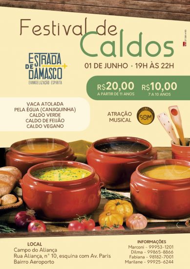 Fim de semana contará com festival de caldos em Guarapari 1 WhatsApp Image 2019 05 31 at 08.25.00
