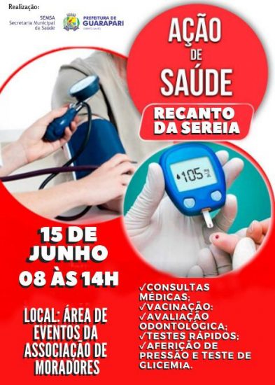 WhatsApp Image 2019 06 12 at 17.05.23 - Guarapari organiza ação de saúde no próximo sábado (15) em Recanto da Sereia