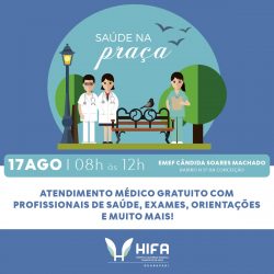 Saúde na Praça Nossa Sra da Conceição divulgação - Hifa Guarapari prepara mais uma edição do "Saúde na Praça"