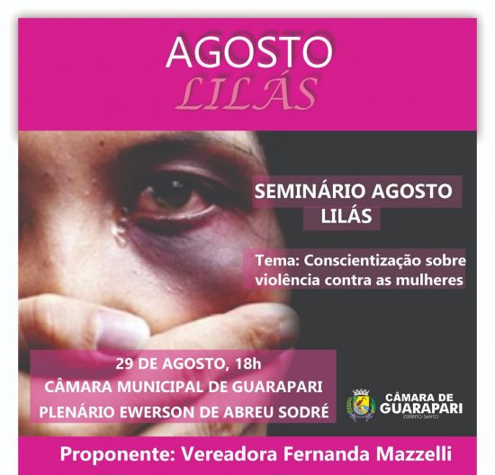 WhatsApp Image 2019 08 26 at 16.15.18 - Seminário discute violência contra a mulher nesta quinta-feira (29) na Câmara de Guarapari