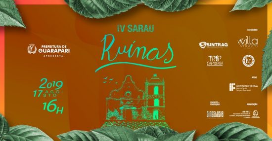 sarau ruínas - Sarau promove música, arte e poesia nas ruínas de igreja em Guarapari