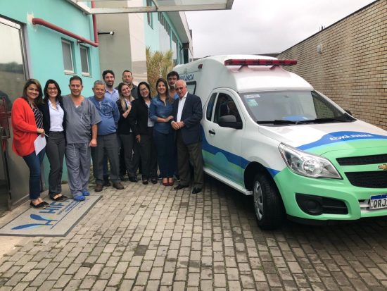 visita Doutor Hércules entrega de ambulância 2 - HIFA Guarapari recebe nova ambulância para transporte de pacientes