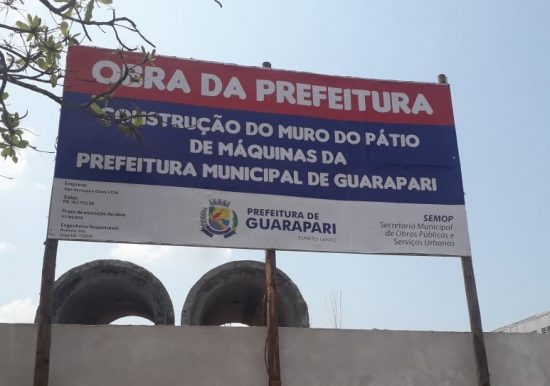 Obra da nova sede na Av. Jones dos Santos Neves dá lugar ao pátio de máquinas da Prefeitura de Guarapari