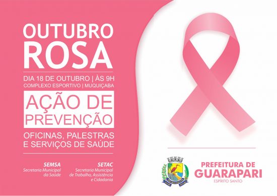 Guarapari realiza evento dentro da Campanha Outubro Rosa nessa sexta (18)