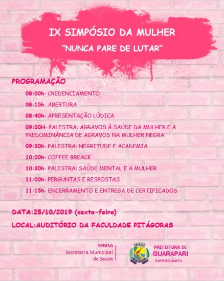 simposio1 - Campanha Outubro Rosa em Guarapari apresenta 9º Simpósio da Mulher