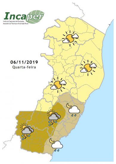 Guarapari tem possibilidade de chuva rápida nesta quarta-feira (06) 1 previsão do tempo