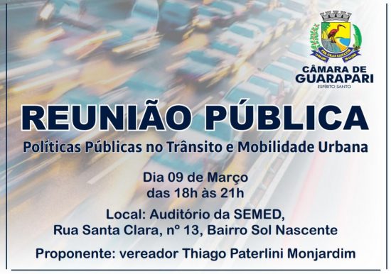 reuniãomobilidade - Reunião discutirá sobre políticas públicas para o trânsito de Guarapari