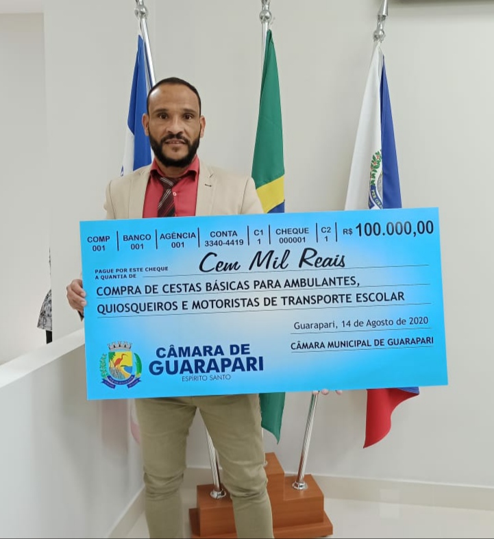 Câmara de Guarapari doa R$100 mil para compra de cestas básicas