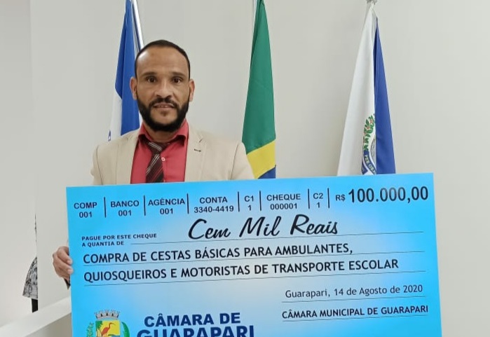 Câmara de Guarapari doa R$100 mil para compra de cestas básicas
