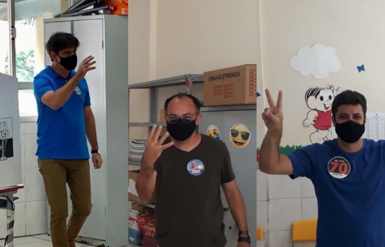 Guarapari: Edson, Von e Gedson votam no mesmo local