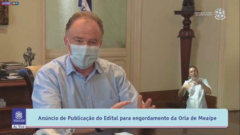 Governador anuncia engordamento da Orla de Meaípe, em Guarapari