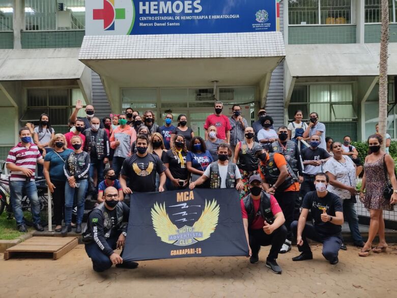 Moto Clube de Guarapari reúne 70 pessoas para doação de sangue no Hemoes