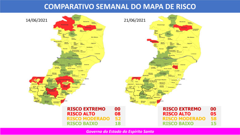 Governo apresenta 60° Mapa de Risco com Guarapari, Anchieta e Alfredo Chaves em risco moderado