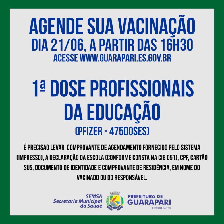 covid educacao 16 01 18 - Guarapari abre hoje (21) novo agendamento para vacinar profissionais da educação contra Covid-19