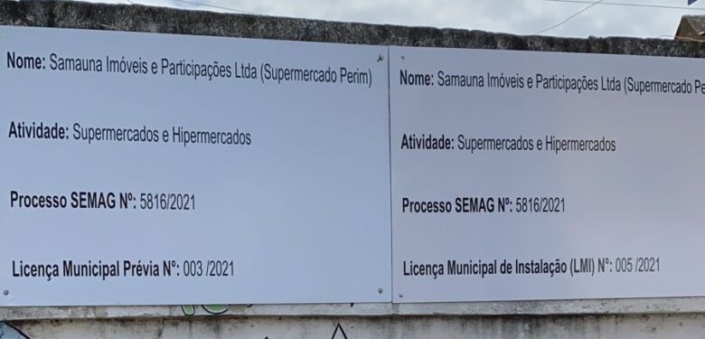 Guarapari: construção do supermercado Perim está autorizada e deve ficar pronta até 2022