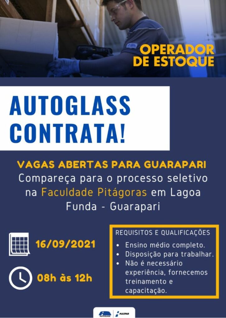 Autoglass realiza seleção para vagas em centro logístico de Guarapari