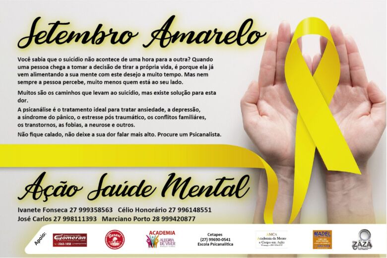 Ação em Guarapari busca conscientizar sobre importância da saúde mental