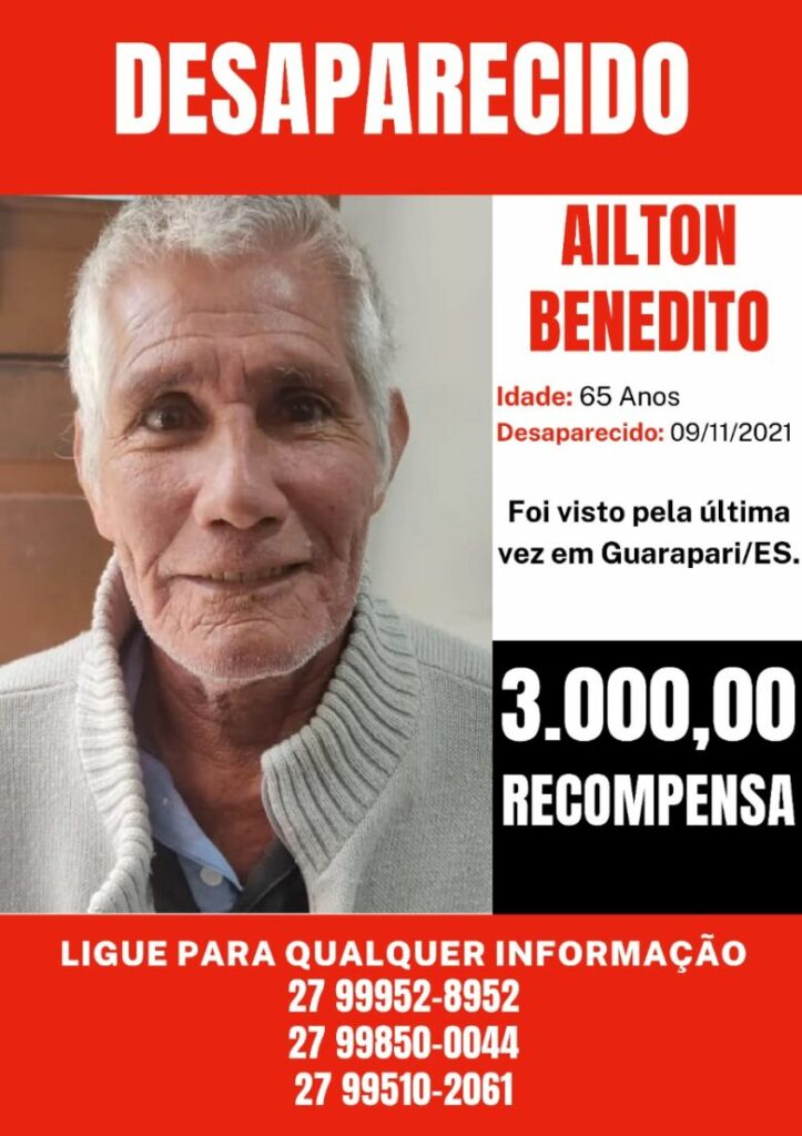WhatsApp Image 2021 11 16 at 15.15.48 - Família oferece recompensa para encontrar idoso que desapareceu na região rural de Guarapari