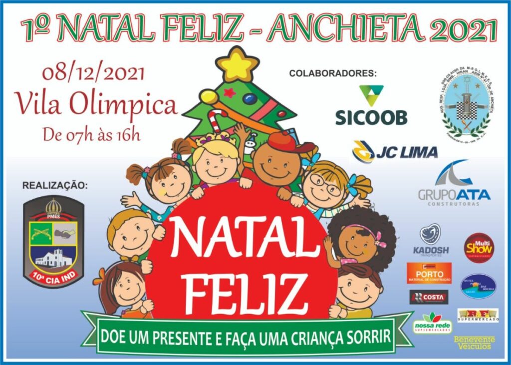 1º Natal Feliz: PM oferta dia de diversão e brincadeiras para crianças de Anchieta