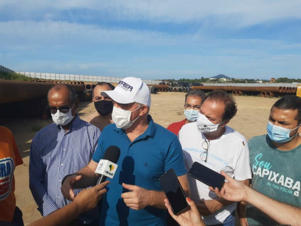 Governador visita obras em Meaípe e destaca importância para o turismo em Guarapari e no ES