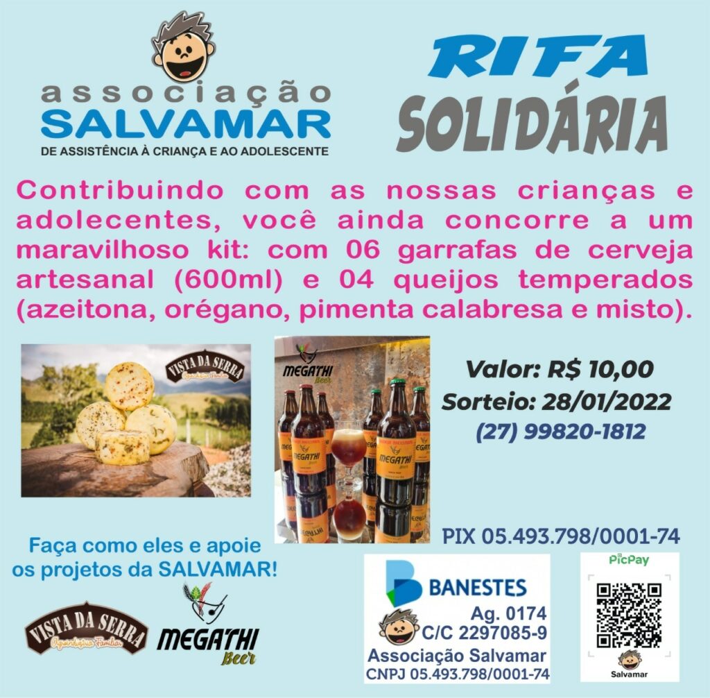Associação Salvamar promove Rifa Solidária em prol da manutenção do local em Guarapari
